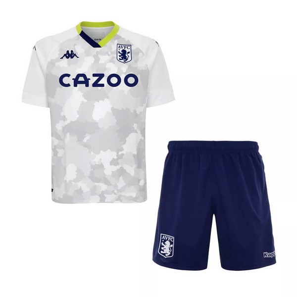 Camiseta Aston Villa Replica Tercera Ropa Niños 2020/21 Blanco